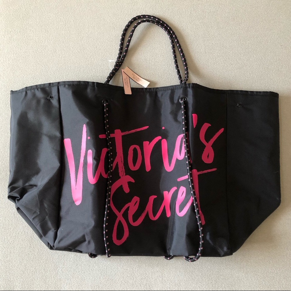 Black and Pink Victoria’s Secret Tote Bag
